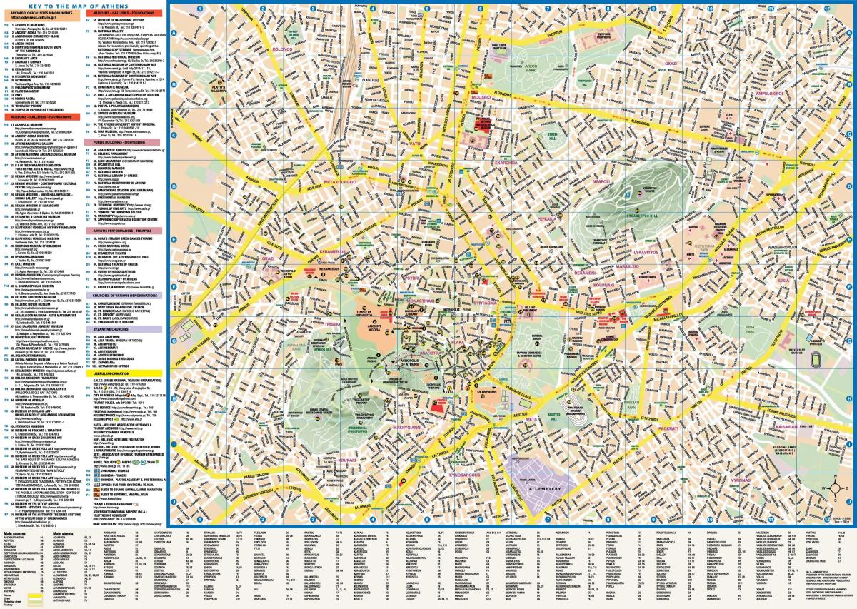 Mappa stradale di Atene