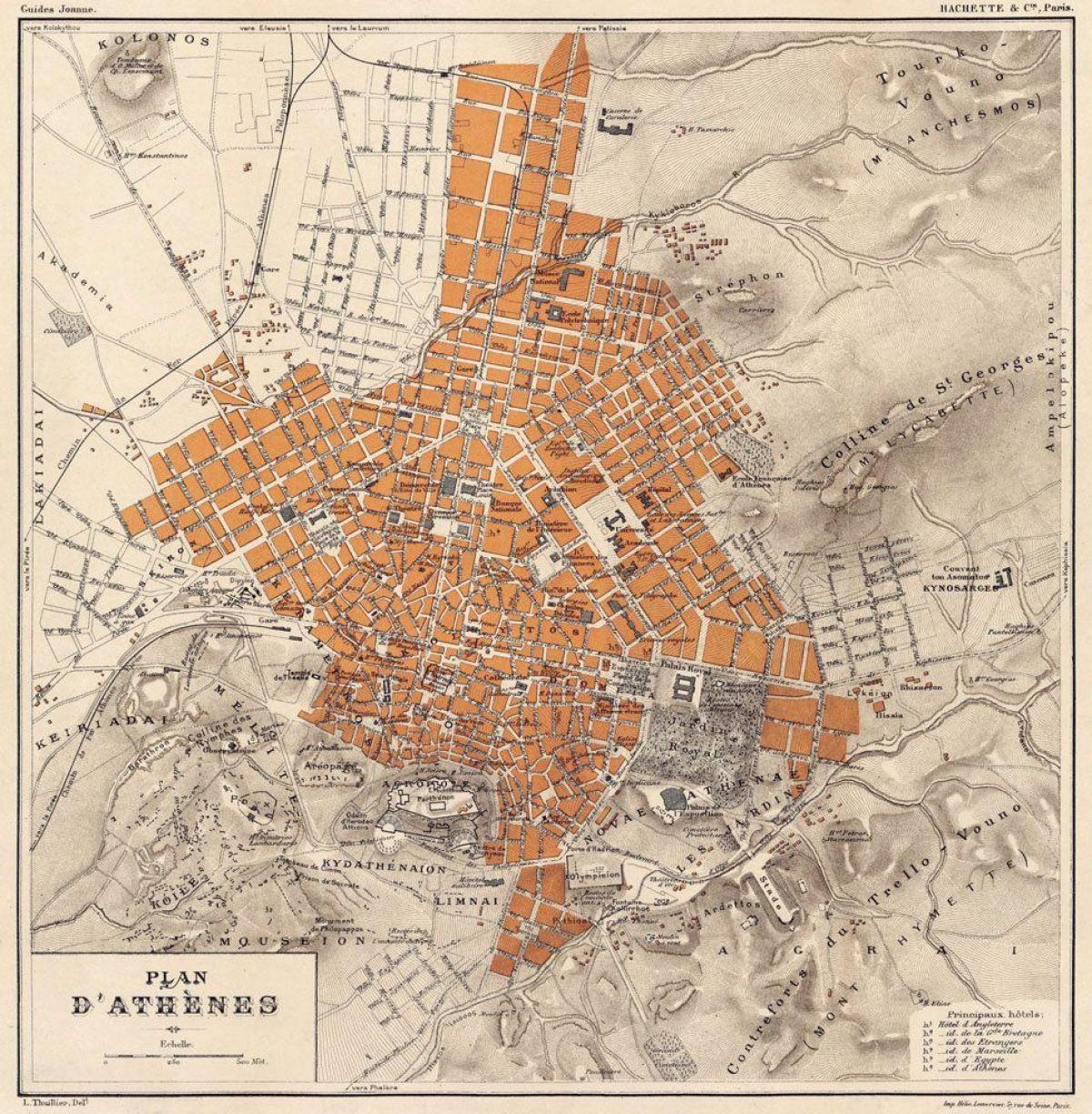 Mappa storica di Atene